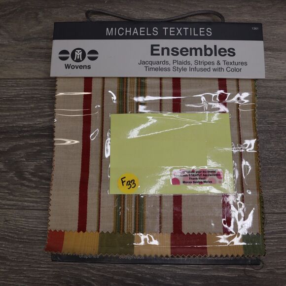 Michaels Textiles Ensembles Wovens Jacquard Plaid Stripes Timeless Fabric Craft - Picture 1 of 6